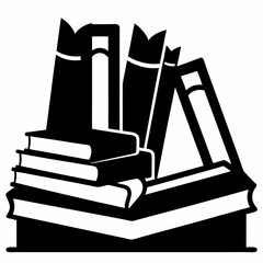 Books Black silhouette