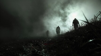 Fototapeta premium Creeping from Below: The Sinister Rise Begins