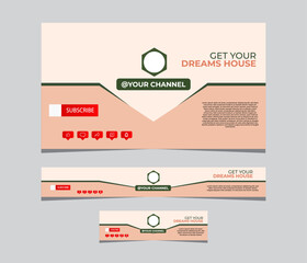 You Tube Banner Design, Channel art, Real estate YouTube banner