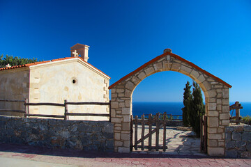 Kościół prawosławny, grecki obiekt sakralny, wiara i religia, grecka architektura, wyspa Kreta, Grecja © anettastar