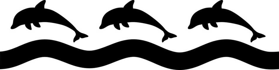 Dolphin Border Vector Graphic