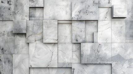 Marble tile stone wall grey texture background in elegance square white natural pattern texture for background and wallpaper. 