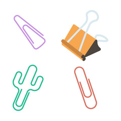 Paper clip, paper clip. Vector illustration