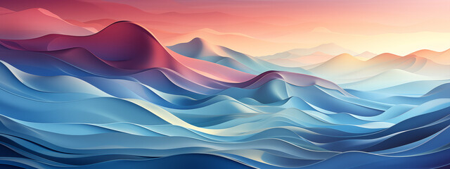 Obraz premium Abstract Colorful Gradient Waves with Soft Light and Smooth Curves