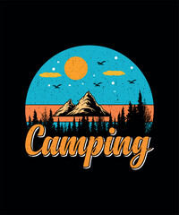 Camping t-shirt Design