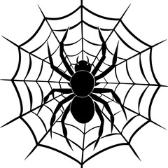 Fototapeta premium spider, web, halloween, insect, vector, illustration