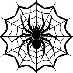 Obraz premium spider, web, halloween, insect, vector, illustration