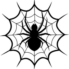 Obraz premium spider, web, halloween, insect, vector, illustration
