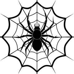 Fototapeta premium spider, web, halloween, insect, vector, illustration