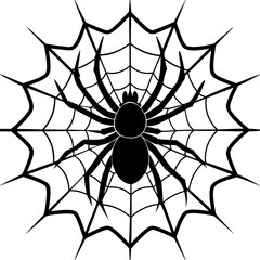 Obraz premium spider, web, halloween, insect, vector, illustration