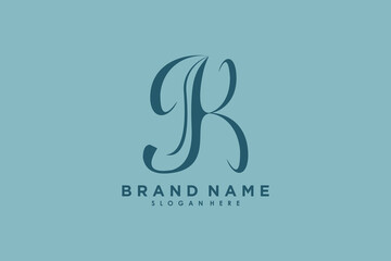 letter k design with modern concept