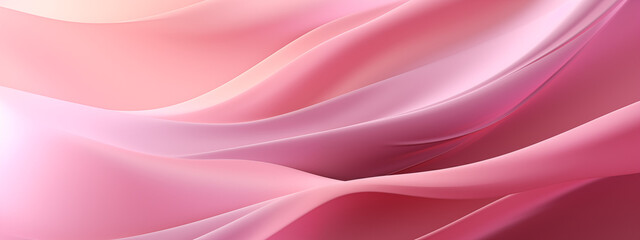Obraz premium Abstract Pink Silk Waves Digital Artwork with Smooth Flowing Lines