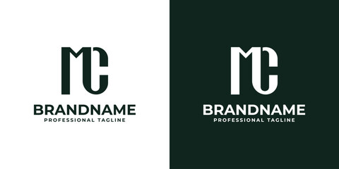 Letters MC Monogram Logo, suitable for any business with CM or MC initials