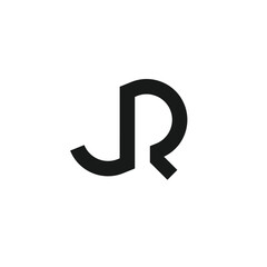 Letter JR logo template vector 