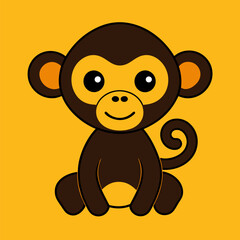A Monkey silhouette vector illustration