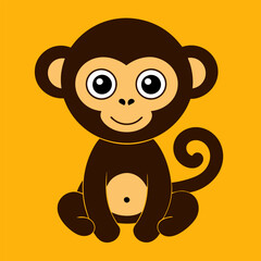 A Monkey silhouette vector illustration