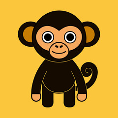 A Monkey silhouette vector illustration