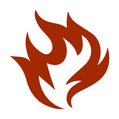 fire icon on white