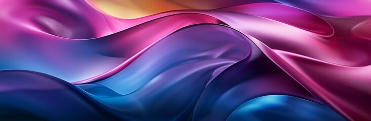 Abstract Purple and Blue Liquid Waves.