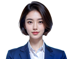 Young beautiful woman in business suit. Business image.(transparent background) PNG with alpha channel. ビジネススーツを着た若い美人な女性。ビジネスイメージ(背景透過)アルファチャンネル付PNG