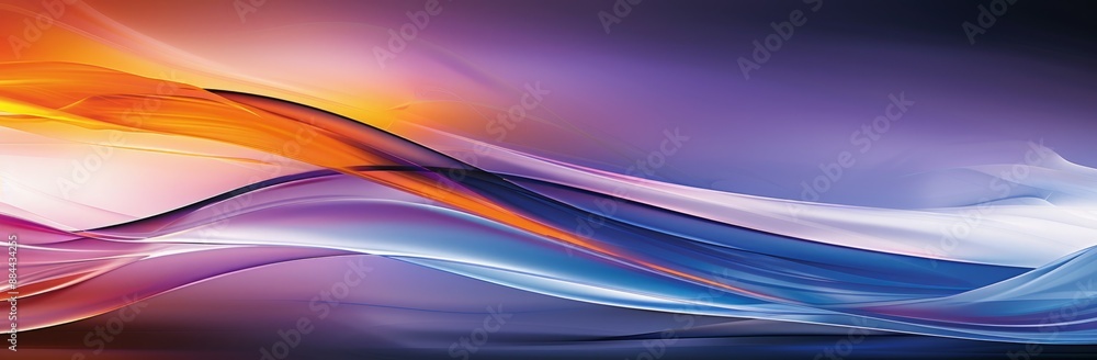 Poster abstract background with colorful wavy lines.