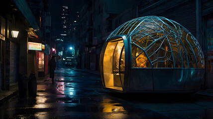 Futuristic vehicle cum bar