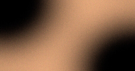 Brown noise grainy dark gradient background, noisy texture, banner design with copy space