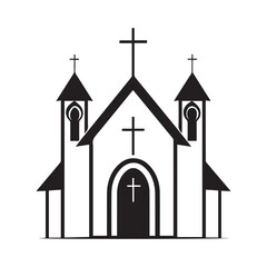 Church icon Vector Image isolated on white background