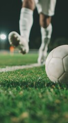 Fototapeta premium soccer player kicking ball