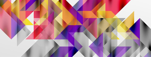 Tech minimal overlapping triangle shapes elements geometric graphic pattern