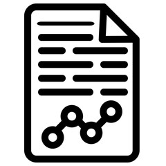 Statistical paper report icon symbol - Report which shows growth, results and statistics