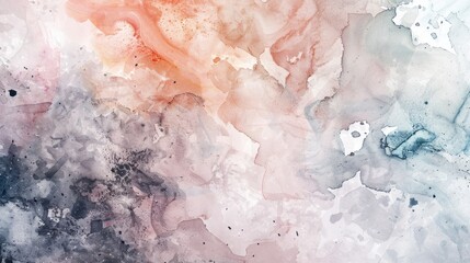 Abstract watercolor textures in light hues, adding a sense of fluidity and tranquility