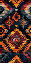 Ethnic pattern, rich colors, intricate details, inspired by traditional designs, neutral background.generative ai