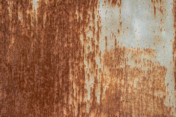 Texture of an old rusted metal panel