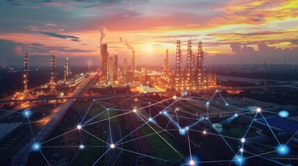 Fototapeta premium Renewable energy solutions in industrial settings