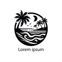 Fototapeta premium a beach logo design for brand