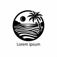 Obraz premium a beach logo design for brand