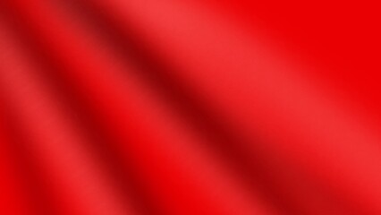 3D realistic red silky fabric with wavy effect