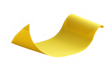 Yellow Sticky Note with Curled Edge