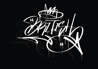 BRITISH graffiti tag style design