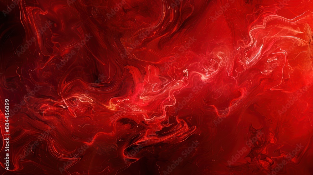 Aufkleber abstract red swirls and patterns, creating a passionate and energetic backdrop