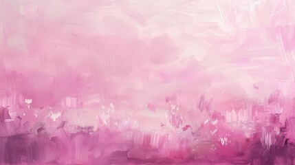 Obraz premium Abstract painting featuring a blend of pink hues with varying brush strokes, creating a dynamic texture