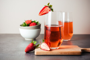 Strawberry sparkling wine.