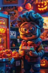 Fototapeta premium Halloween Game Night Host