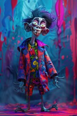 Obraz premium A Vampire's Neon Night Out