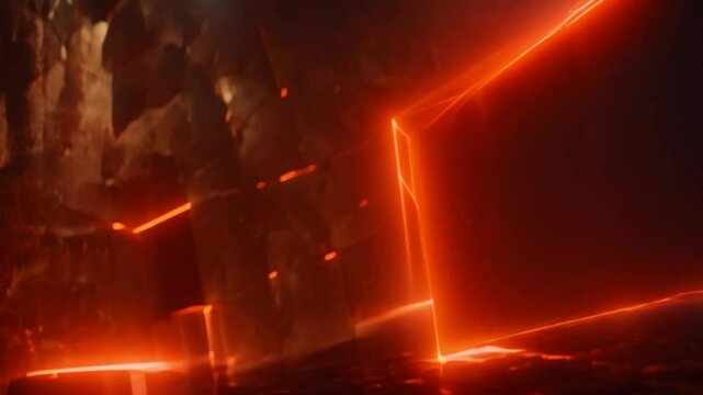 rectangular box with a bright red light