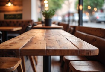 tables and chairs in cafe