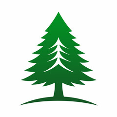 Cedar tree vector logo illustration