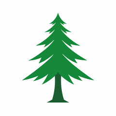 Cedar tree vector logo illustration