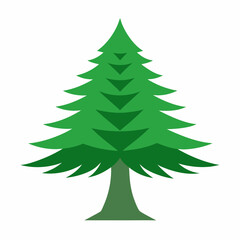 Cedar tree vector logo illustration